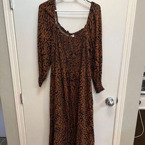 leopard print casual dress